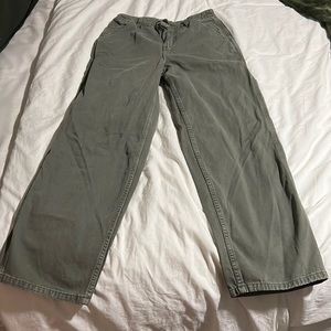 ASOS DESIGN petite slouchy chino pants in khaki